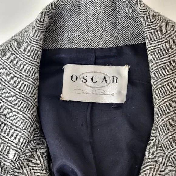 Vintage Oscar de la Renta Long Line Double Breasted Blazer Jacket - Picture 4 of 4